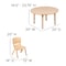 Flash Furniture Round 33 W, 33 L, 23.75 H, Plastic, Steel, Brown YU-YCX-0073-2-ROUND-TBL-NAT-E-GG - alternate 6